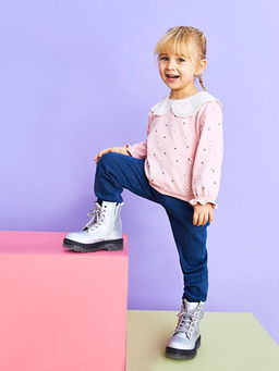 Beli Lastikli Basic K?z Bebek Jean Pantolon