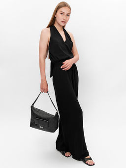 LACCOMA сумка НИ7702-черный натуральная кожа хлопок фото 4