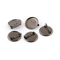 Zlatka Заготовки для броши DC-202/5 3 см 5 шт №03 под черный никель