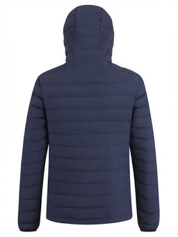 Куртка мужская стёганая с капюшоном с графеновой подкладкой темно-синего цвета 9623_1TS