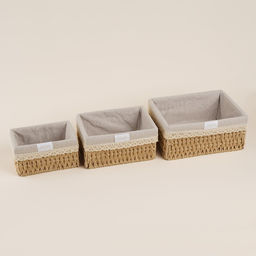 Корзины для хранения SL Home, плетёные, ручной работы, 3 шт: 18129,5, 2216,510,5, 262011,5 - Sima-land home фото 3