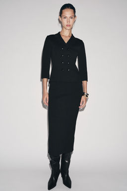 KNITTED MIDI SKIRT