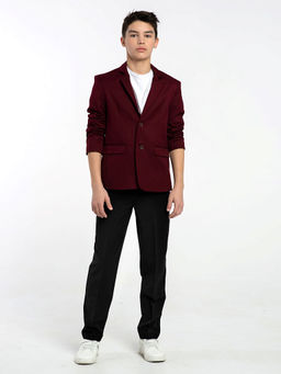 Бордовый школьный пиджак для мальчика Инфанта, модель 0513/6