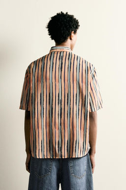 CAMISA RAYAS ALGOD?N - VISCOSA / Salm?n - Zara фото 3