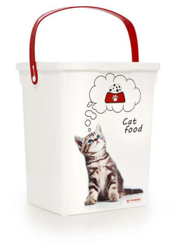 Контейнер для корма животных "Кошки" 5л, 19,6*16,7*23см