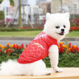 Майка для собаки "Тропикана-Яркая Клубничка" размер L (22*32*20см) Ultramarine