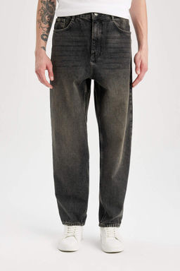 Широкие джинсовые брюки Baggy с нормальной талией и широкими штанинами