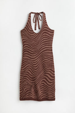 Vestido halter de punto