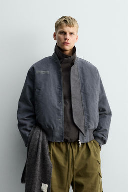 TEXTURED BOMBER JACKET X SR_A - Zara фото 2