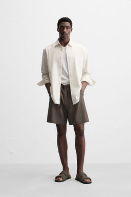 100% LINEN BERMUDA SHORTS - Zara фото 19