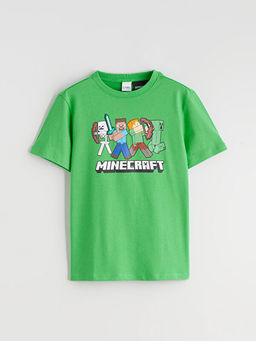 Minecraft Bask?l? Erkek ?ocuk ?ortlu Pijama Tak?m?