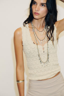 POINTELLE KNIT TOP