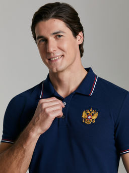 Поло мужское RUSSIA 65M-RR-1497 RED-N-ROCKS