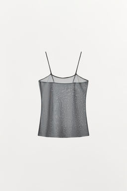 TOP TIRANTES TUL / Gris - Zara фото 7