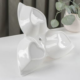 Менажница Марбл, 160 мл, 3 ячейки, 25.3?23?4.5 см, керамика, белая