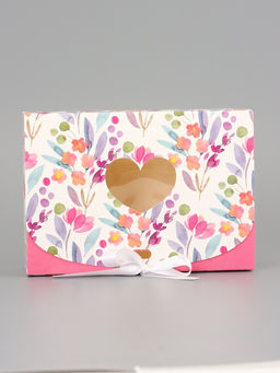 Цена за 5 шт. Подарочная коробка сборная с окном «Розовые цветы», 16.5×11, 5×5 см