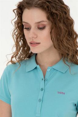 Женская мятная базовая футболка - U.s. polo assn фото 2