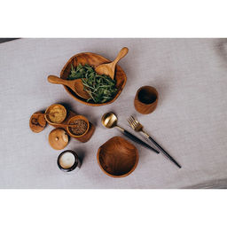 Тарелка, 20×18×8 см, тиковое дерево