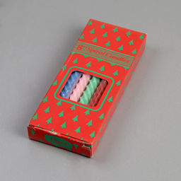 Свеча стержень 12 штук 20 см витая / GL-12 /уп 72/разноцветные - ГалеонТрейд фото 5