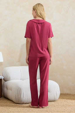 Ekru Duz Shally Dokuma Pijama Tak?m? THMSS26PT00029 - Trendyolmilla фото 13