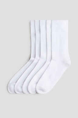 Pack de 5 calcetines acanalados en tejido de rizo