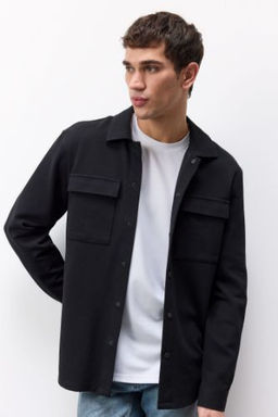 Regular Fit Cift Cepli Twill Uzun Kollu Gomlek