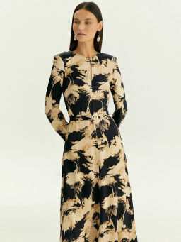 Платье с абстрактым принтом, PL1693/carn