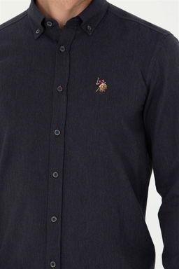 Мужская темно-синяя базовая рубашка с длинным рукавом Неожиданная скидка в корзине - U.s. polo assn фото 7