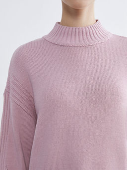 Yar?m Bal?k?? Yaka Kad?n Triko Tunik