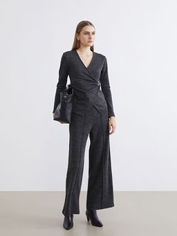 Kruvaze Yaka Metal Tokal? B?zg?l? Bluz