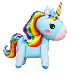 Воздушный шар фольгированный 24" «Единорог-игрушка», под воздух, голубой