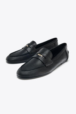LEATHER PENNY LOAFERS - Zara фото 6