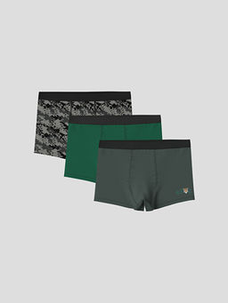 Bask?l? Erkek ?ocuk Boxer 3l?