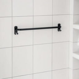 Держатель для полотенец, 4 крючка, 58×10×7.5 см, чёрный