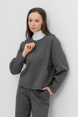 ЕВТ 3252/тем.серый меланж жакет жен