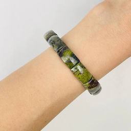 Браслет из зеленой Яшмы (Кровь дракона) 19 см