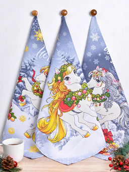 Полотенце вафельное "Сивка-Бурка серая" р.45*60