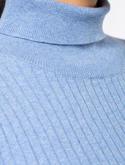 VILATTE / Свитер их хлопка с нейлоном с декоративными элементами вязки  фото 3