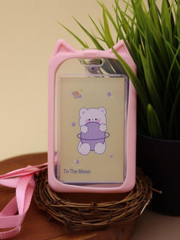Футляр для карт на ленте "Cute rabbit", pink