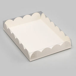 Цена за 5 шт. Коробка для печенья, белая, 25×18×3 см