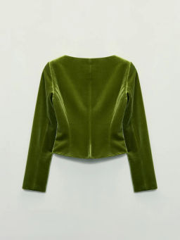 Приталенный жакет с бантом / Zarina