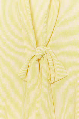 CAMISA LAZO RAYAS ZW COLLECTION / Amarillo - Zara фото 11