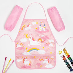 Фартук с нарукавниками детский Этель «Единорог», 49×39 см