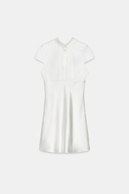 VESTIDO SATINADO ABERTURA / Blanco - Zara фото 7