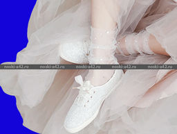 Цена за 6 пар. Зувей носки женские капрон высокие с ПАЙЕТКАМИ 36-40 ЧЕРНЫЕ  фото 2