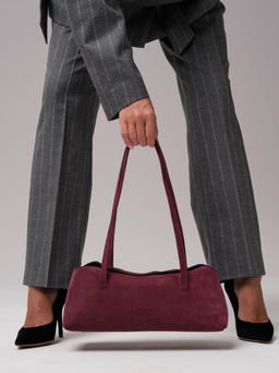 Замшевая сумка Raduy DBR 31127 бордо  фото 4