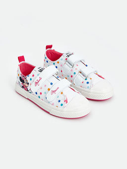 Minnie Mouse Bask?l? K?z ?ocuk Spor Ayakkab?