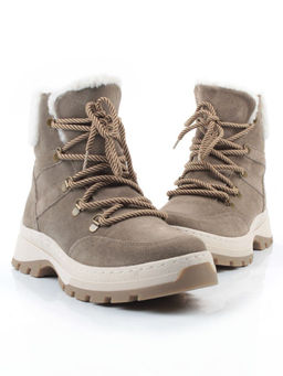 04-PAAG97-1Z KHAKI Ботинки зимние женские (натуральная замша, 100% шерсть)