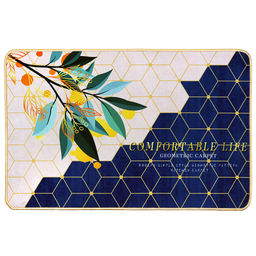 Олива Коврик 50х80см, безворсовый, антискользящее основание, оверложенный край, полиэстер (Китай) - Домашняя мода фото 3