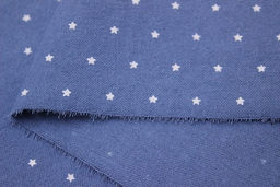 Теплый хлопок Мелкие звезды цв.стальной синий, ш.1.48м, хлопок-100%, 160гр/м.кв - Купава фото 5